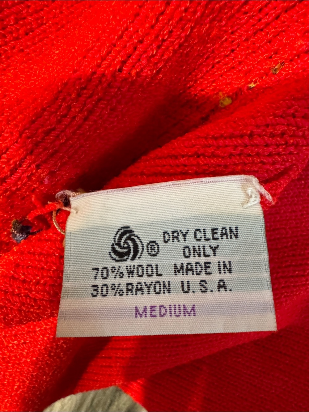 Vintage Steve Fabrikant for Neiman Marcus Red Windowpane Knit Shift Dress Size M - Picture 3 of 8